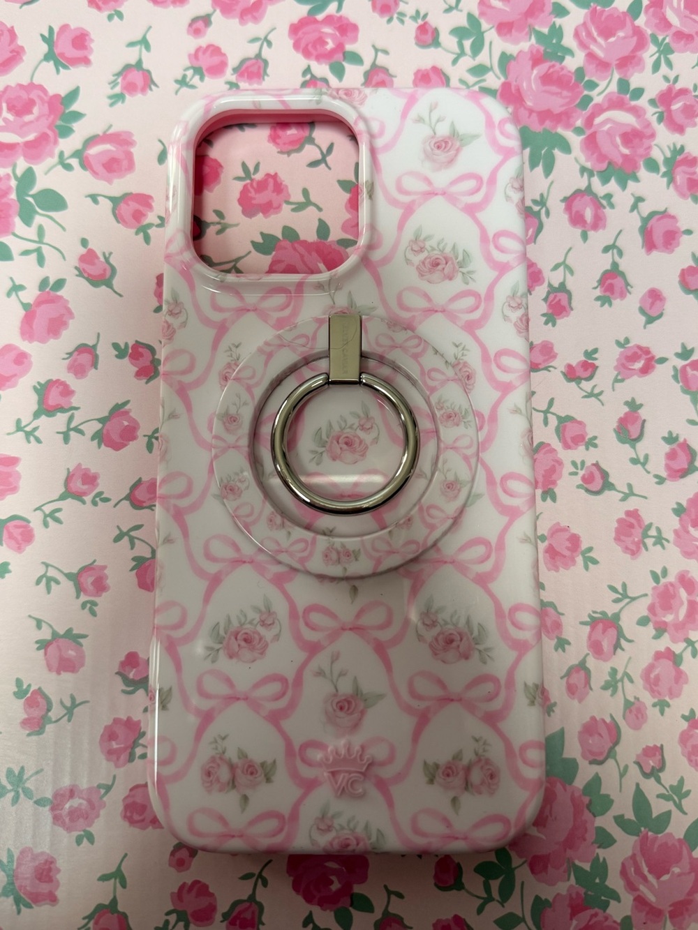 Velvet Caviar Lovely Pink Bows iPhone 16 Pro Max Case & MagSafe Ring - Picture 3 of 4